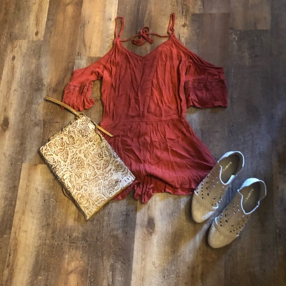 Burnt orange romper - Picture 2 of 2